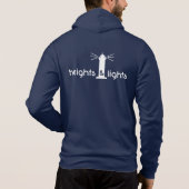 $60人の濃紺のよりよいジッパーのフード付きスウェットシャツ- H&L パーカ (裏面)