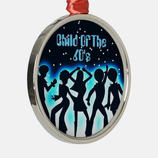 60代のティール（緑がかった色） メタルオーナメント (右)