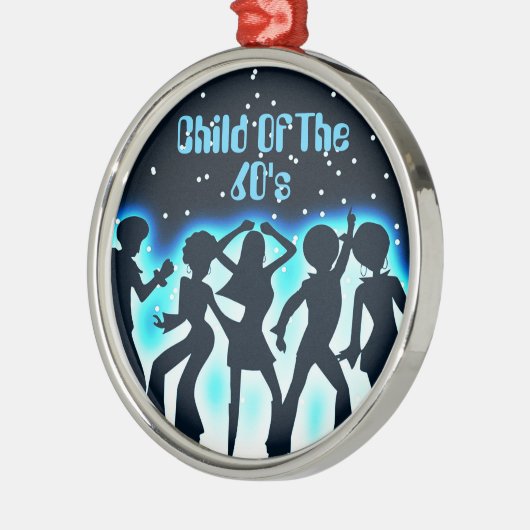 60代のティール（緑がかった色） メタルオーナメント (左)