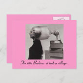 60代の蜂の巣髪型はがき ポストカード (正面/裏面)