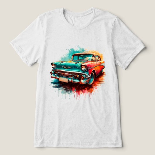 60代の車 トライブレンドＴシャツ (デザイン正面)