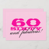 60代バースデーパーティ招待状 招待状 (正面/裏面)