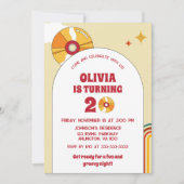 60代レトロ第20回大人グルービー誕生日パーティー 招待状 (正面)