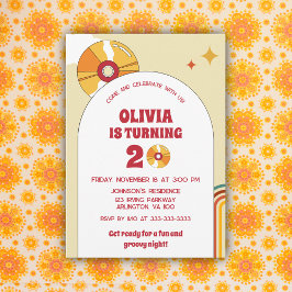 60代レトロ第20回大人グルービー誕生日パーティー 招待状