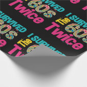 60代生き延びのアパレル60誕生日 ラッピングペーパー (角)