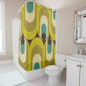 60代70代のレトロなパタモダンーンシャワーカーテン シャワーカーテン (インサイチュ)