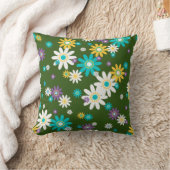 60代70代の花モダン枕 クッション (ブランケット)