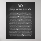 60件の我々は愛するあなたのヴィンテージの黒板 ポスター (正面)