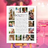 60件の私たちはあなたについての愛する写真コラージュ誕生日 ポスター