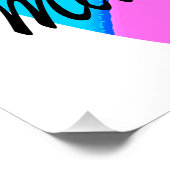 60位かわいらし誕生日レインボーバタフライデザイン ポスター (コーナー)