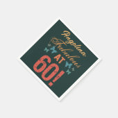 60位カスタム誕生日ファブラス スタンダードカクテルナプキン (角)