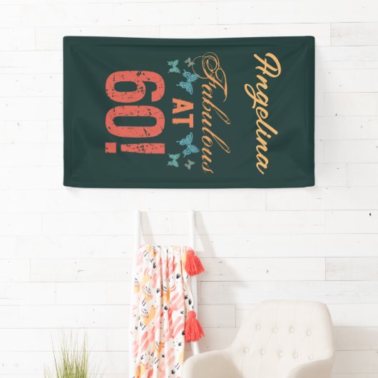 60位カスタム誕生日ファブラス 横断幕 (インサイチュ)