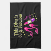 60位素晴らし誕生日DIVAデザイン キッチンタオル (縦)