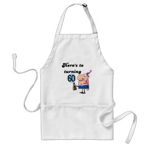 60個の誕生日のTシャツおよびギフトへの応援 スタンダードエプロン