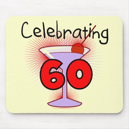 60個のTシャツおよびギフトを祝うカクテル マウスパッド (正面)