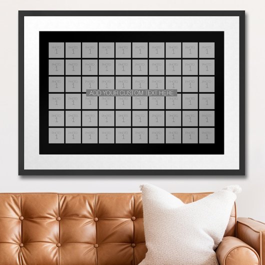 60写真テンプレートコラージュ – カラー編集可能 ポスター