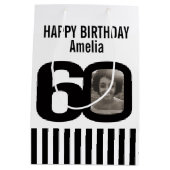 60写真白黒バースデー抱き枕 ミディアムペーパーバッグ (裏面)