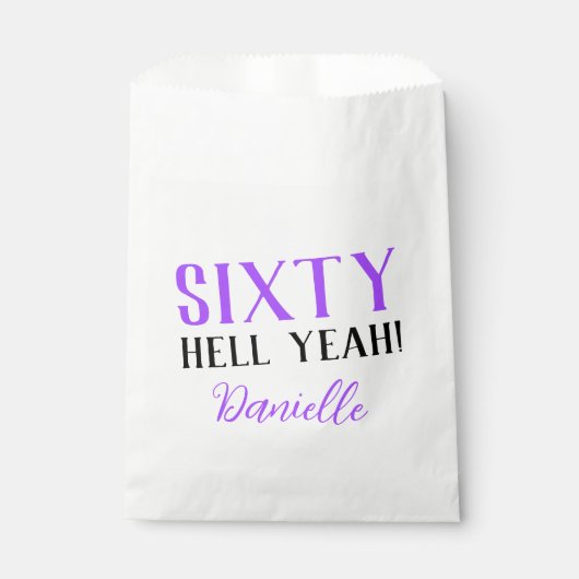 60分だ！パープル60誕生日 フェイバーバッグ (正面)