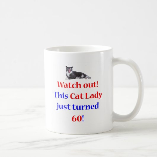 60匹の猫の女性 コーヒーマグカップ (右)