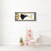 60及び扇情的な誕生日黒いまたは白のストライプ 横断幕 (インサイチュ)