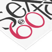 60台の赤いテーブルランナーでセクシー ショートテーブルランナー (コーナー)