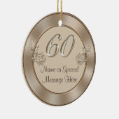 60周パーソナライズされた年記念または誕生日オーナメント セラミックオーナメント (右)