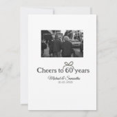 60周年の結婚記念日おめでとう 招待状 (裏面)