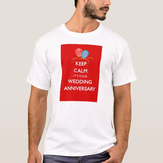 60周年を迎える保よ結婚 Tシャツ (正面)