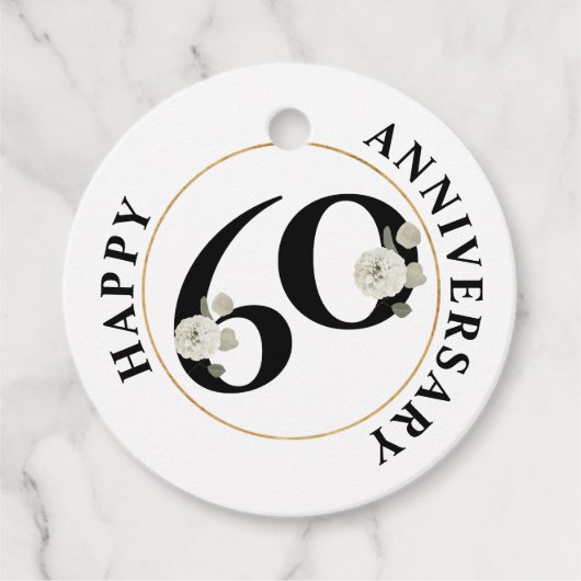 60周年エレガントメッセージカード フェイバータグ (正面)