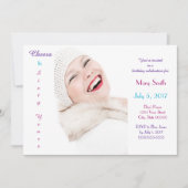 60周年カラフルバースデーカスタムにお祝いを 招待状 (正面)