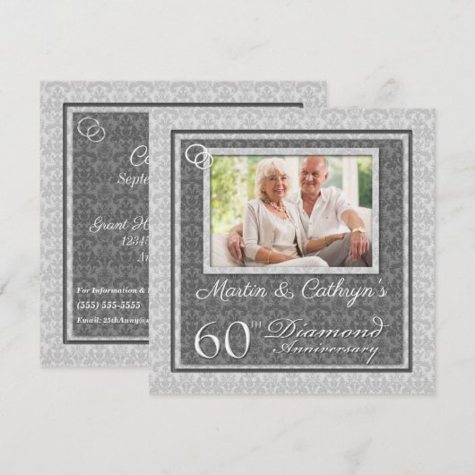 60周年ダイヤモンドアニバーサリー フォトパーティー 招待状 (正面/裏面)