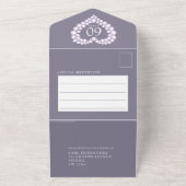 60周年ダイヤモンドウェディングアニバーサリー写真グレーの中ですべて オールインワン招待状 (外側)