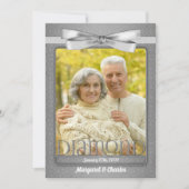 60周年ダイヤモンドウェディングアニバーサリー パーティー フォト 招待状 (正面)