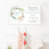 60周年ダイヤモンドウェディングアニバーサリー ローズ ウェルカム 横断幕 (インサイチュ)