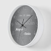 60周年ダイヤモンドウェディング記念日名前 壁時計 (傾斜)