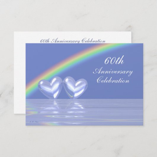 60周年ダイヤモンドハート 招待状 (正面/裏面)