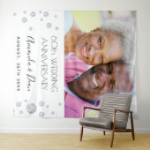 60周年ダイヤモンド婚約記念写真 白 タペストリー (インサイチュ(横))