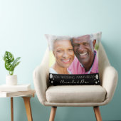 60周年ダイヤモンド婚約記念写真 黒 クッション (椅子)