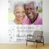 60周年ダイヤモンド婚記念写真 白 タペストリー (インサイチュ)