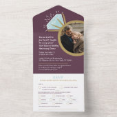 60周年ダイヤモンド婚記念食事会 RSVP フォト オールインワン招待状 (内側)