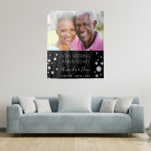 60周年ダイヤモンド婚記念 黒写真 タペストリー