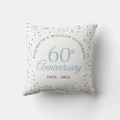 60周年ダイヤモンド結婚記念ハートの紙吹雪 クッション (裏面)