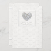 60周年ダイヤモンド結婚記念日ハート招待状 招待状 (正面/裏面)