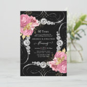 60周年ダイヤモンド結婚記念日パーティー招待状 招待状 (スタンド正面)