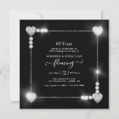 60周年ダイヤモンド結婚記念日パーティー招待状 招待状 (正面)