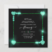 60周年ダイヤモンド結婚記念日パーティー招待状 招待状 (正面)