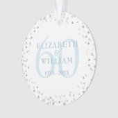 60周年ハートのコンフェッティ オーナメント (正面)