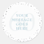 60周年ハートのコンフェッティ ラウンドシール (正面)