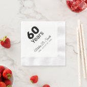 60周年バースデーパーティナプキンス 縁ありカクテルナプキン (インサイチュ)