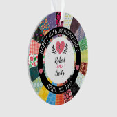 60周年パーソナライズされたパッチワークキルト オーナメント (正面)